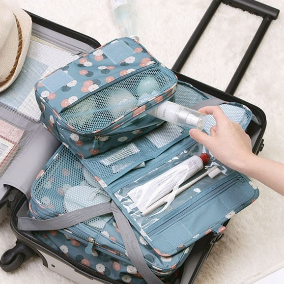 Light green travel toiletry bag