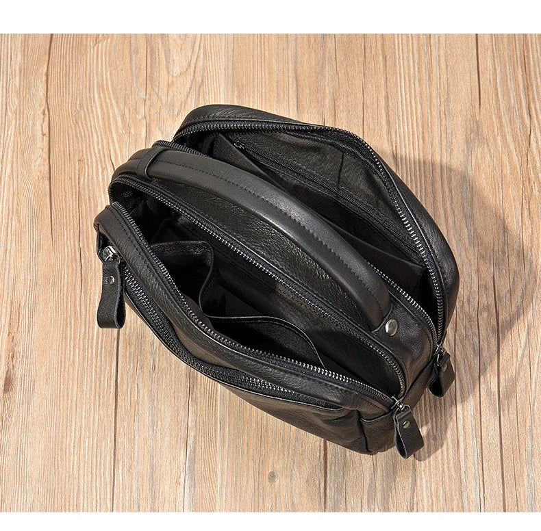 Zippered leather dopp kit