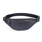 Versatile leather waist sling bag
