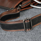 Large capacity leather messenger office bag