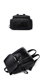 Women’s structured leather backpack
