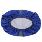 Blue waterproof backpack rain cover