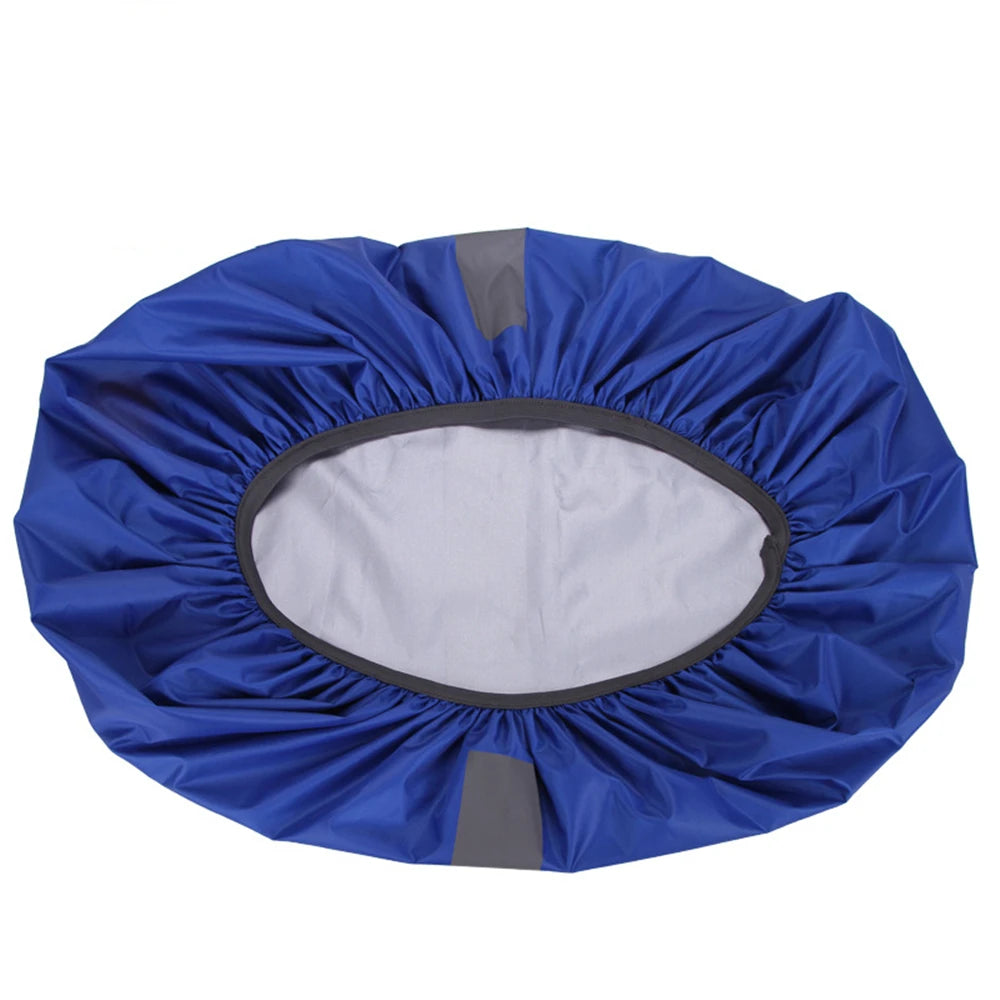 Blue waterproof backpack rain cover