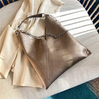 Large leather handbag