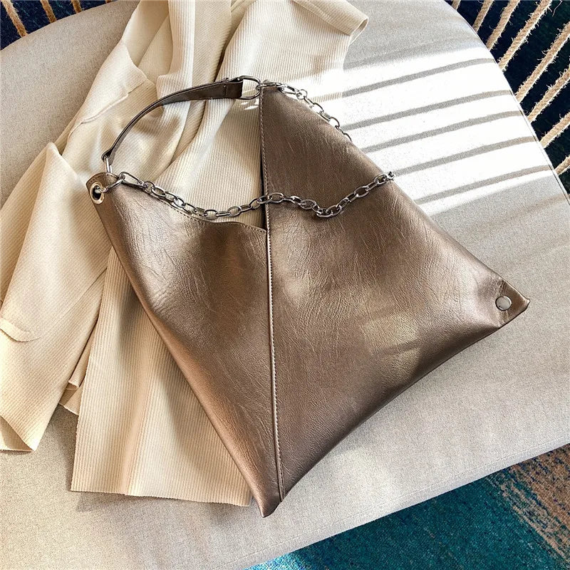 Large leather handbag