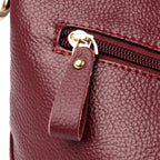 Leather shoulder handbag
