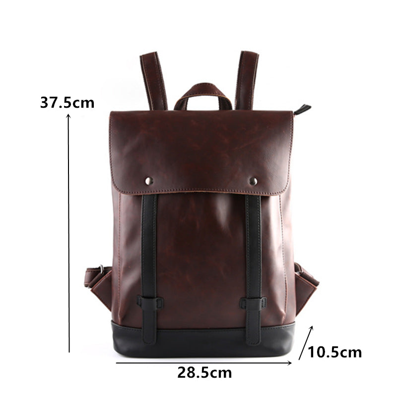 Retro men's  leather backpack