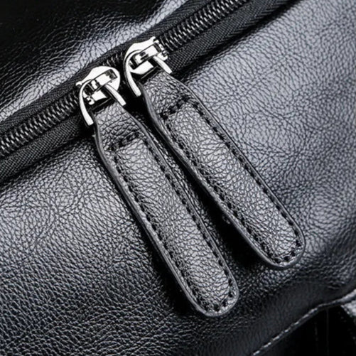 Vintage leather weekender duffle bag
