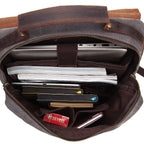 Classic leather satchel bag for men