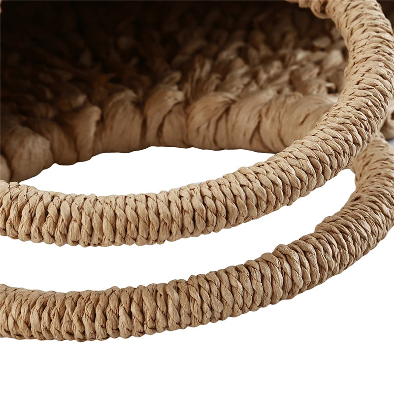 Black rattan shopper bag