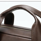 Modern leather briefcase with handle