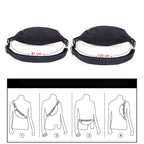 Versatile leather waist sling bag