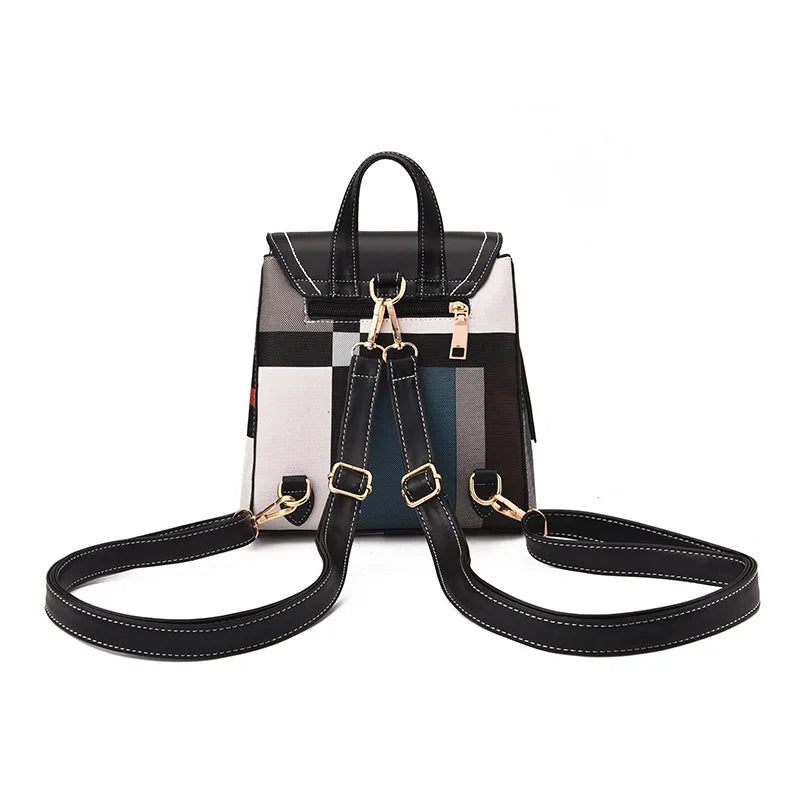 Classic leather backpack purse