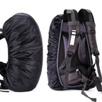 Black waterproof backpack rain cover