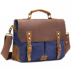 Leather shoulder satchel