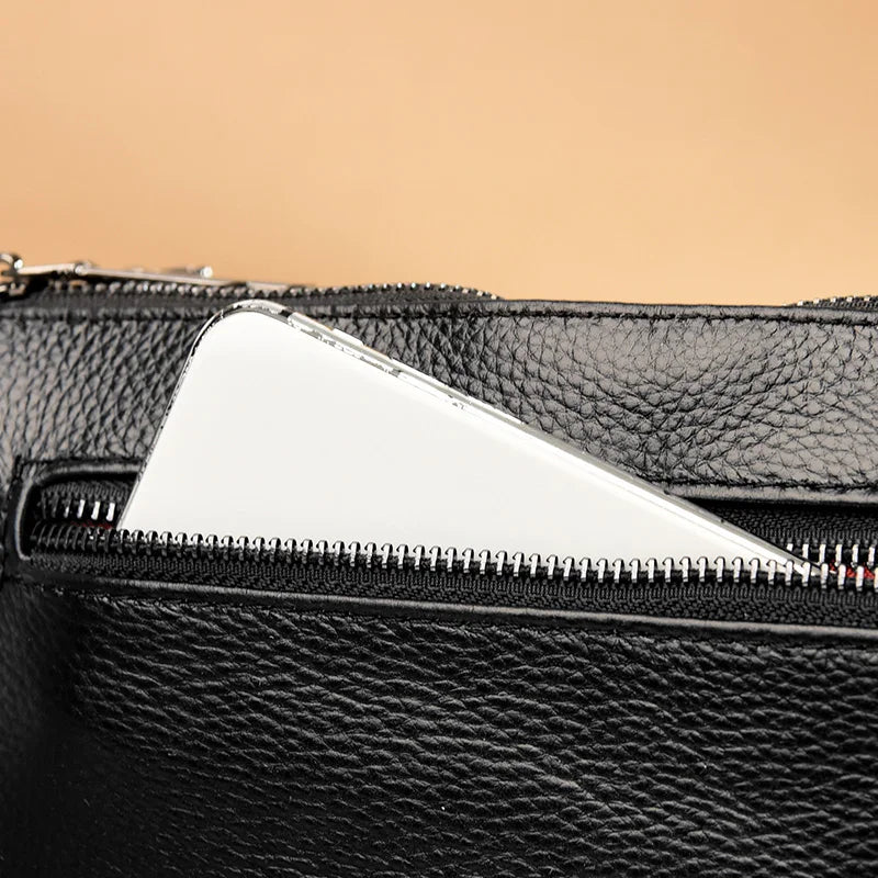Medium leather shoulder bag