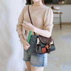 Classic leather backpack purse