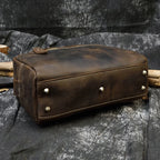 Leather grooming travel bag