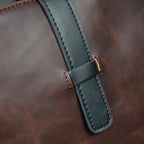 Large capacity leather messenger office bag