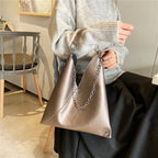 Large leather handbag