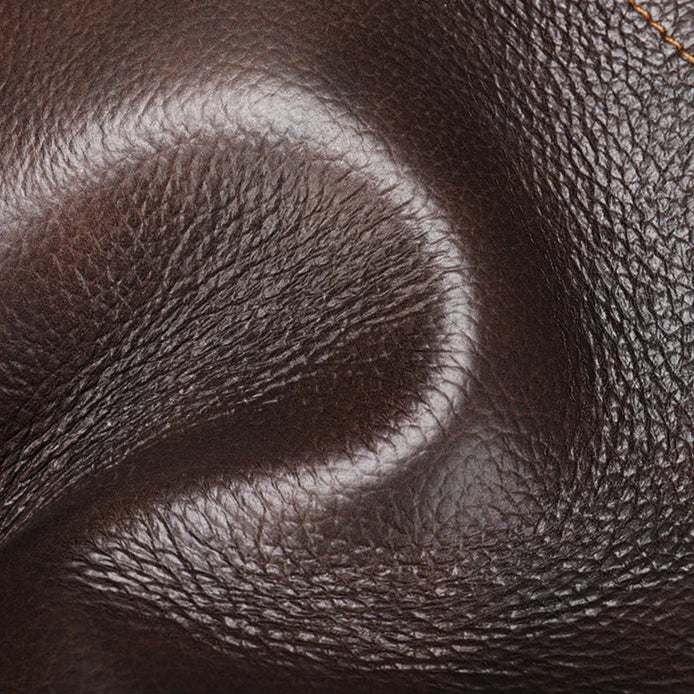Modern leather briefcase with handle