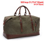Leather men travel weekender bag