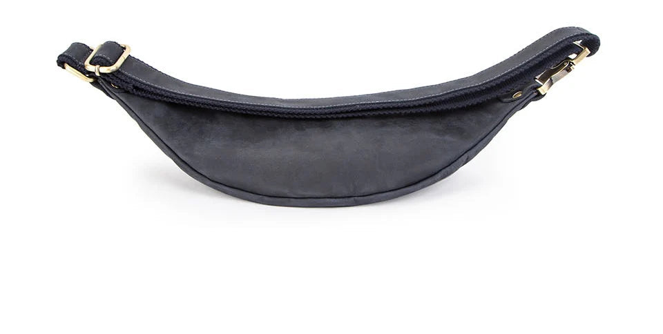Versatile leather waist sling bag