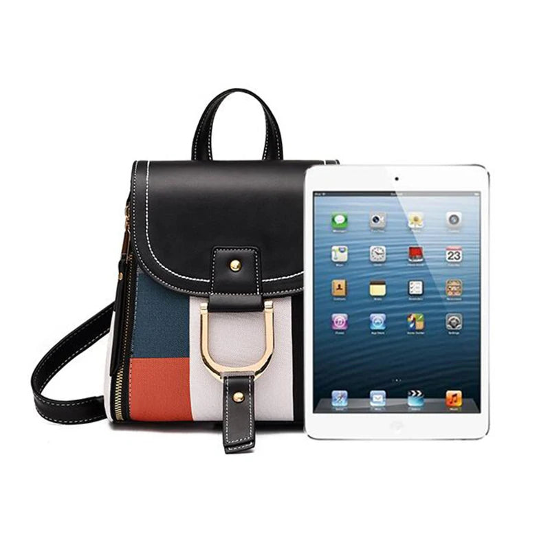 Classic leather backpack purse