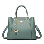 Structured leather shoulder bag