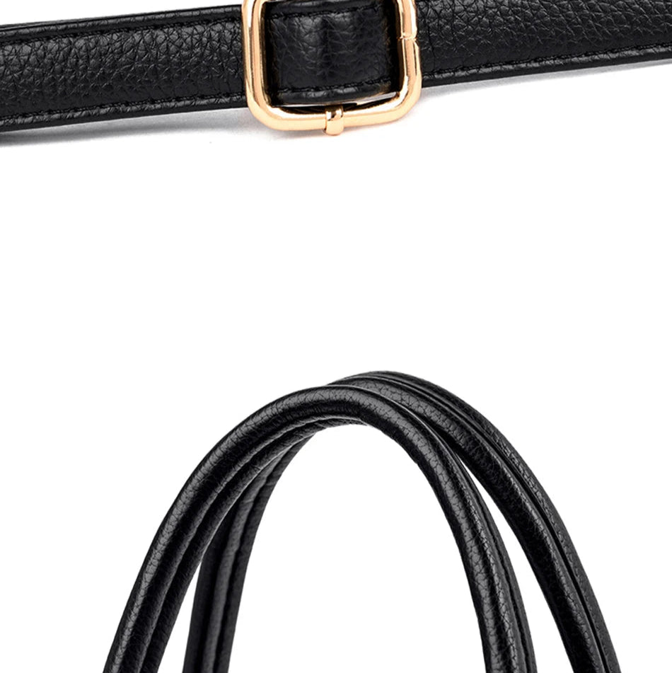 Structured leather shoulder bag