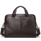 Modern leather briefcase with handle