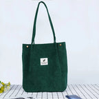 Corduroy tote bag for daily use