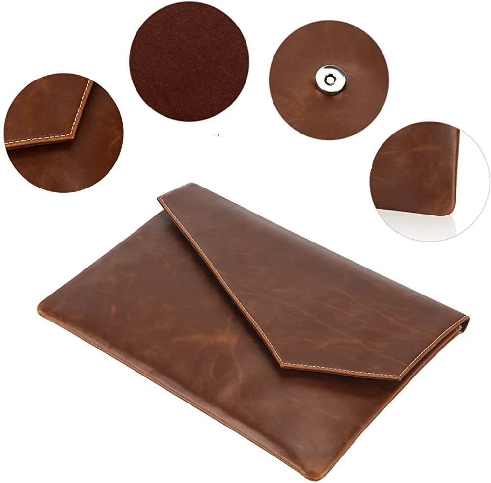 Men's leather clutch bag
