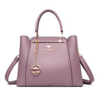 Structured leather shoulder bag