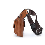 Outdoor leather bum bag