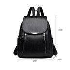 Women’s structured leather backpack