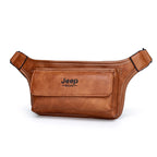 Outdoor leather bum bag