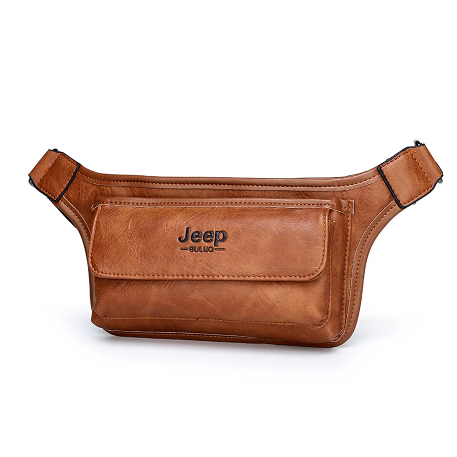 Outdoor leather bum bag