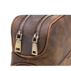 Minimalist leather toiletry bag
