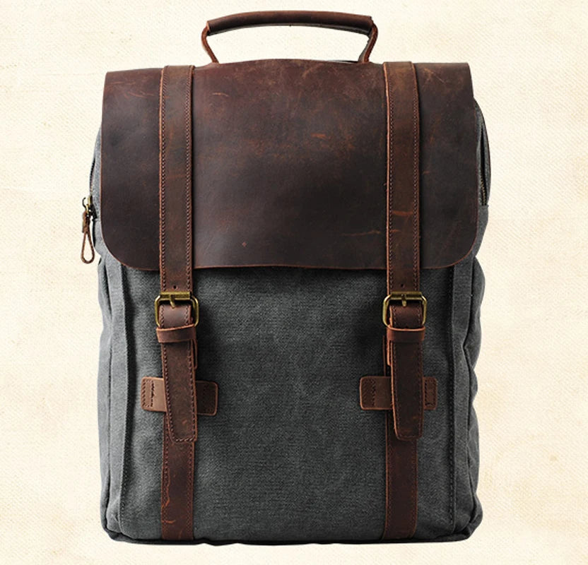 Classic leather satchel bag for men