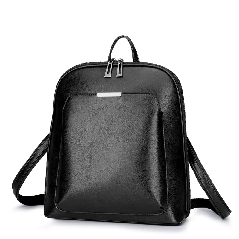 Travel vintage leather backpack