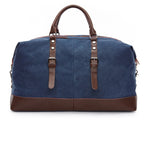 Leather men travel weekender bag