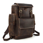 Rustic leather rucksack backpack