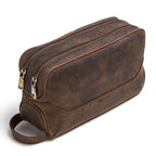 Minimalist leather toiletry bag