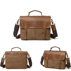 Leather shoulder satchel
