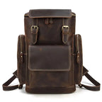 Rustic leather rucksack backpack