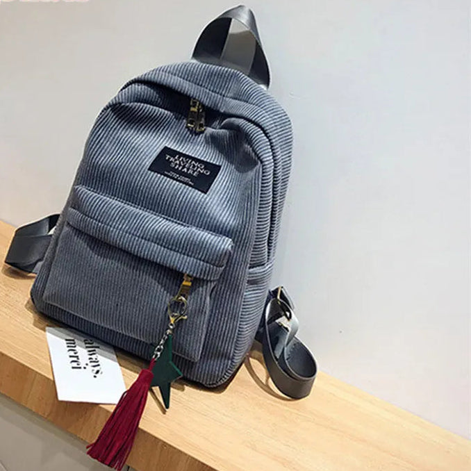 Colorful women corduroy backpack
