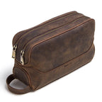Minimalist leather toiletry bag