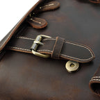 Rustic leather rucksack backpack