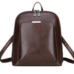 Travel vintage leather backpack
